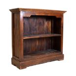 Hardwood low bookcase