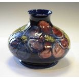 Moorcroft - Clematis pattern squat vase