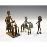 Four African cast figures