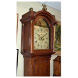 George III oak-cased 8-day painted dial longcase clock, Richard Alexander, Nurstead