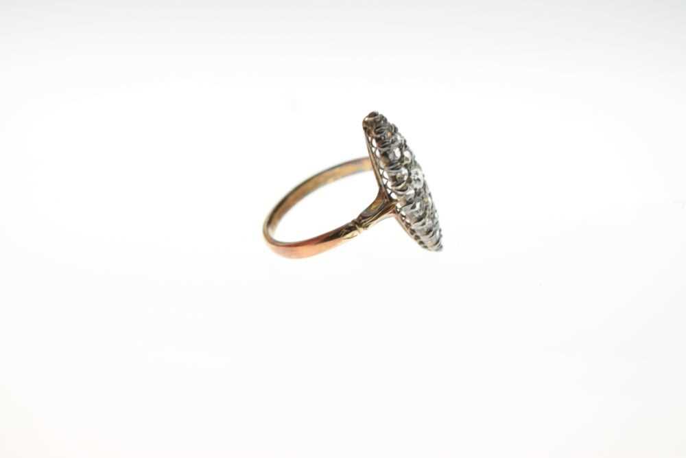 Yellow metal set marquise shaped diamond ring - Image 5 of 5