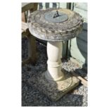 Composite stone garden sundial