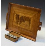 Middle Eastern parquetry tray,