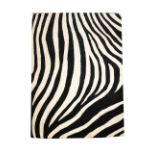 Zebra pattern wool rug