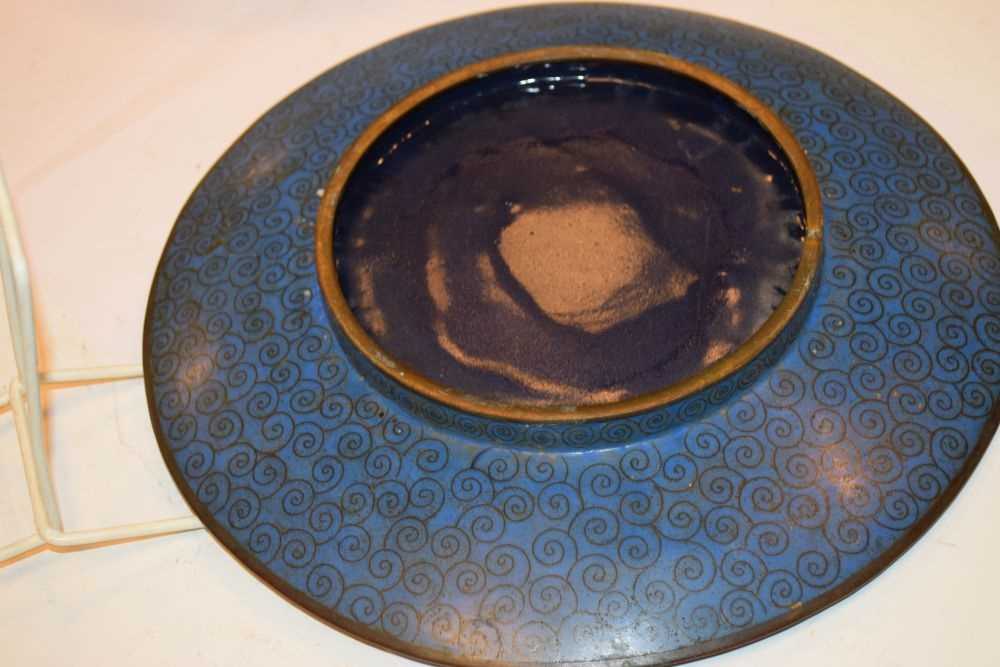 Japanese cloisonne enamel plate - Image 7 of 8