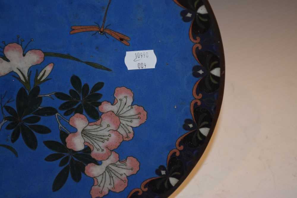 Japanese cloisonne enamel plate - Image 5 of 8