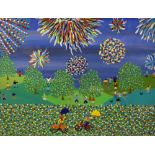 Gordon Barker - Acrylic - 'Watching The Fireworks'