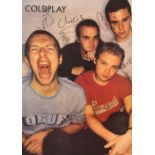 Autographs - Signed Coldplay poster