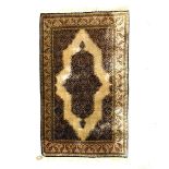 Eastern silk prayer rug