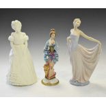 Lladro figure, Worcester figure and Capodimonte figure (3)