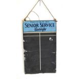 Advertising - Senior Service enamel chalkboard/ hanging sign