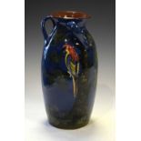 Torquay ware pottery parrot vase