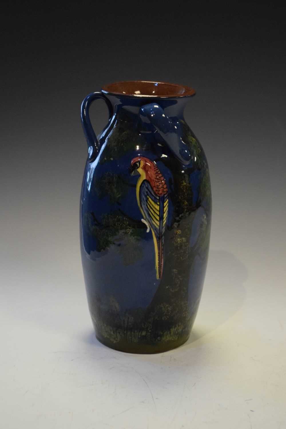 Torquay ware pottery parrot vase - Image 2 of 8