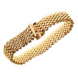 9ct gold mesh-link bracelet