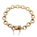 '9ct' belcher-link bracelet,11.6g approx