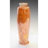 Ruskin orange glazed vase