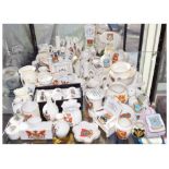 Group of crested china to include; Barnstable, West Looe, Swanage, etc