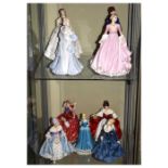 Collection of Royal Doulton, Royal Worcester and Coalport figures