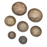 Quantity of George IV coinage, plus hammered coin