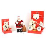 Steiff boxed Limited Edition Coca-Cola Santa and Bears