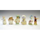 Group of five Beswick 'Beatrix Potter' figures, together with a Royal Doulton 'Bunnykins'