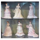 Six Royal Worcester 'Splendor at Court' figures