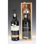 Bottle of Fonseca Guimaraen vintage Port and a bottle of Dow's LBV