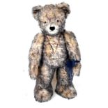 Large Hermann Original grey mohair limited edition teddy bear, 24/50