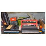 Quantity of Hornby, Lima & Triang 00 gauge carriages, rolling stock and trackside accessories