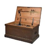 Pine tool chest and tools