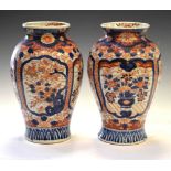 Pair of Imari pattern vases