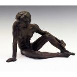Tom Greenshields (1915 - 1994) - Limited edition bronzed resin reclining male nude