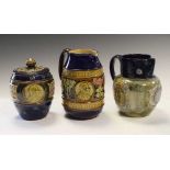 Three Doulton Lambeth stoneware Royal commemorative items