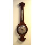 Mahogany 'Hillum & Co. London' wheel barometer