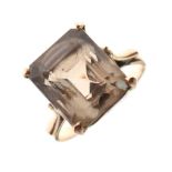 Smoky quartz ring