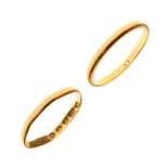 Two 22ct gold wedding bands