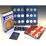 Quantity of commemorative coins, etc & WWI Death Plaque