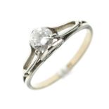 Single stone diamond ring, 0.6 carat