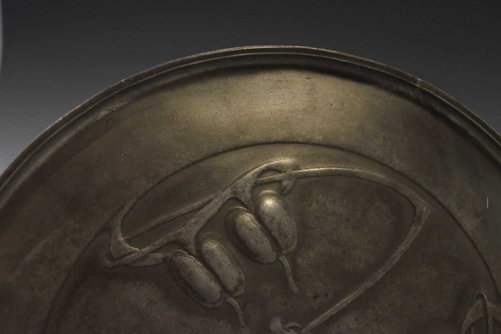 Tudric pewter circular tray after a design by Archibald Knox - Image 3 of 9