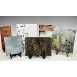 Patricia Schelpher Jones - Quantity of enamel panels with abstract decoration