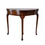 Burr walnut folding card table