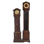 Two mid 20th Century oak cased grandmother clocks