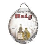 Advertising - 'Haig' whisky oval mirror