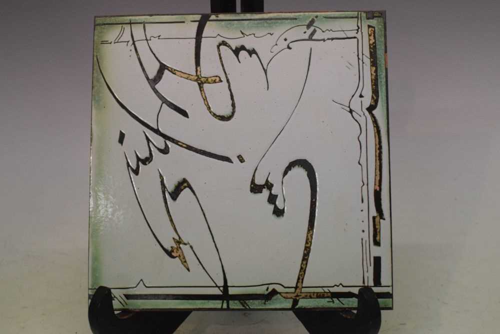 Patricia Schelpher Jones - Quantity of enamel panels with abstract script decoration - Image 9 of 16