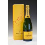 Bottle of Veuve Clicquot brut champagne