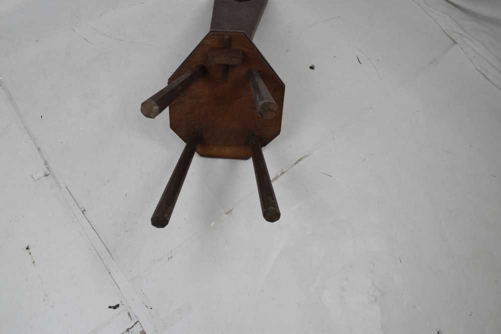 Spinning chair with carved decoration together with a similar stool - Image 13 of 15