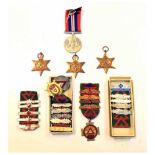 Second World War medal group , together with road safety bus company medals, metropolitan police whi