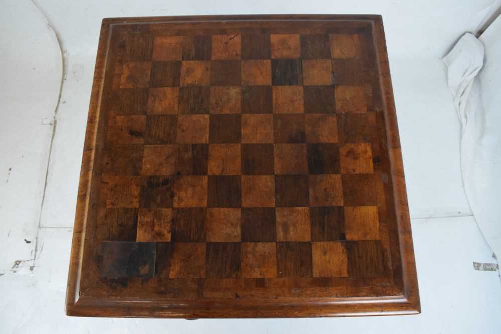 Early 19th Century inlaid walnut games table - Image 5 of 9