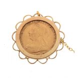 Victorian gold half sovereign, 1899,