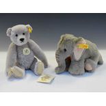 Steiff Trampili Elephant 083211 and Steiff Classic Bear 001666